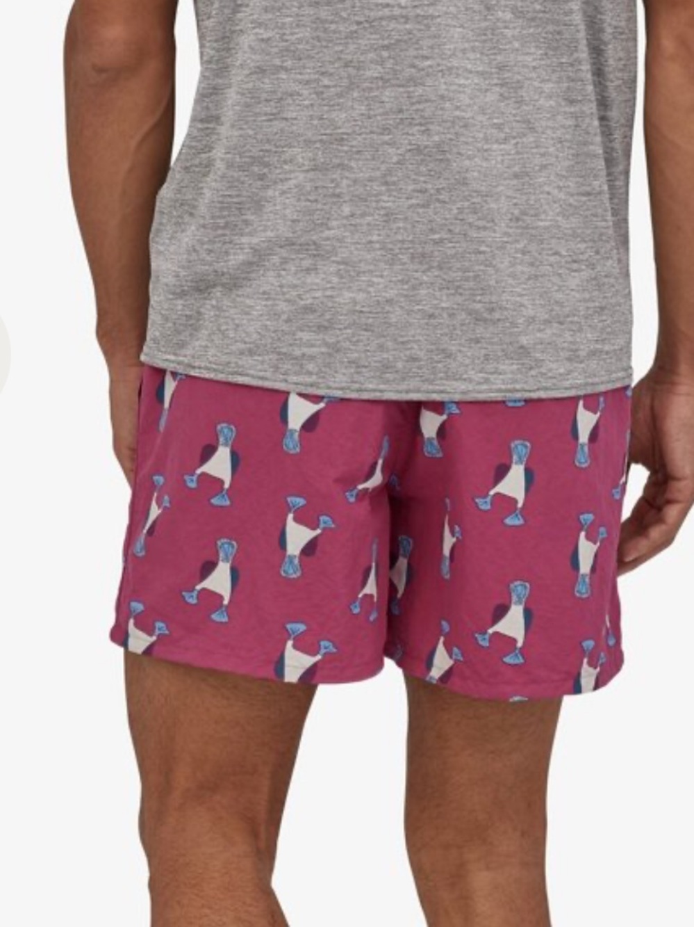 Patagonia • Men’s Baggies 5” Swim Shorts Star Pink Boobie Bird Print Size Large - Picture 3 of 14